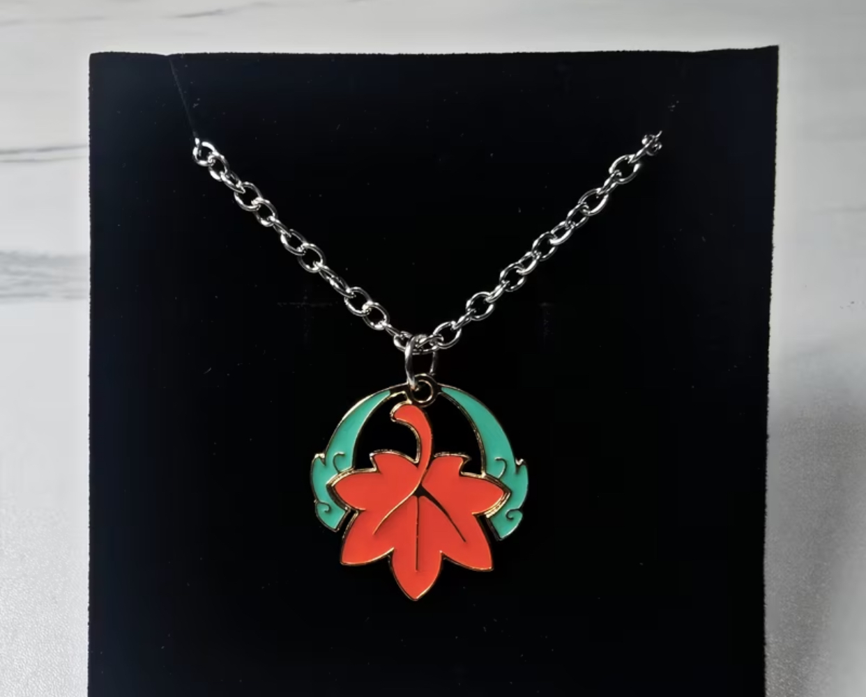 Autumn Leaf Charm Necklace