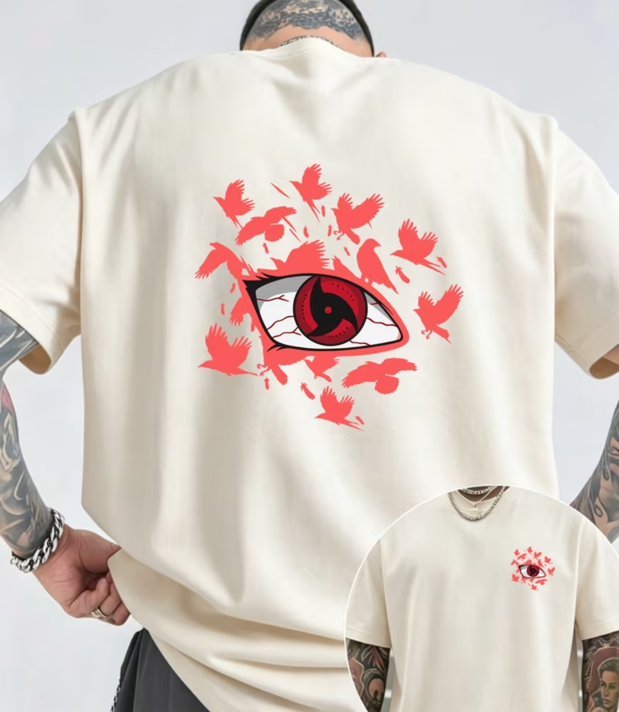 Itachi Crow Eye Tee (Cream)