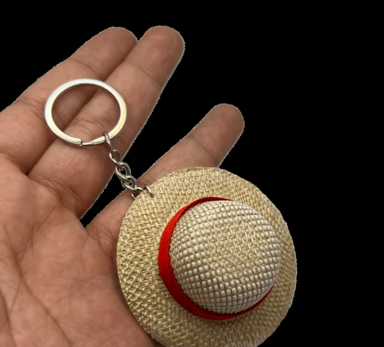 Straw Hat Woven Keychain