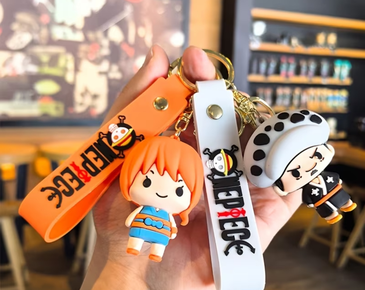 One Piece Chibi Keychain Set