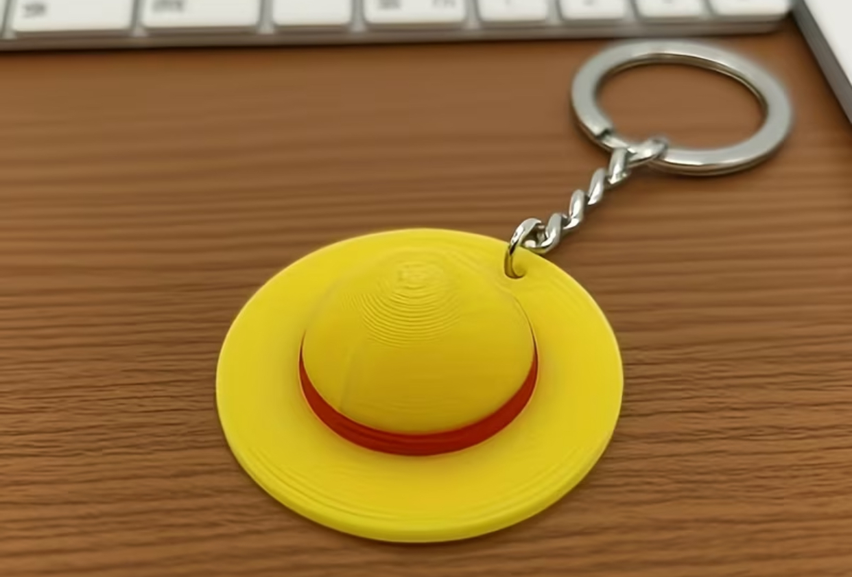 Straw Hat 3D Print Keychain