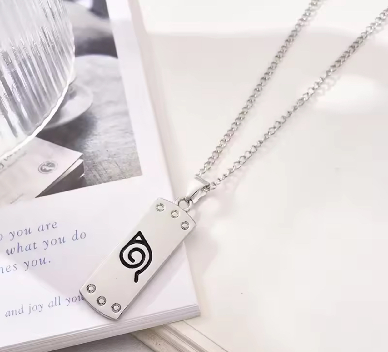 Leaf Village Tag Necklace