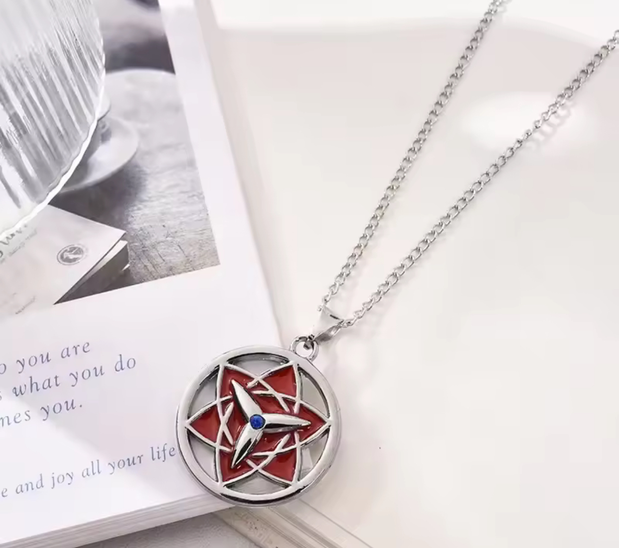 Mangekyou Shuriken Pendant Necklace