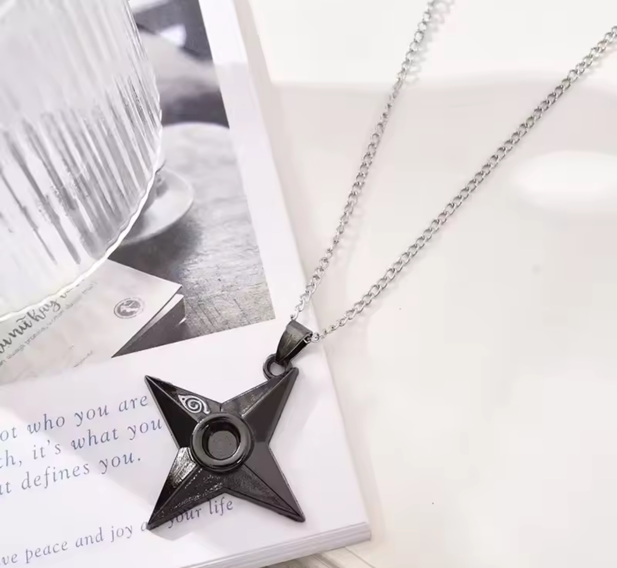 Konoha Shuriken Pendant Necklace