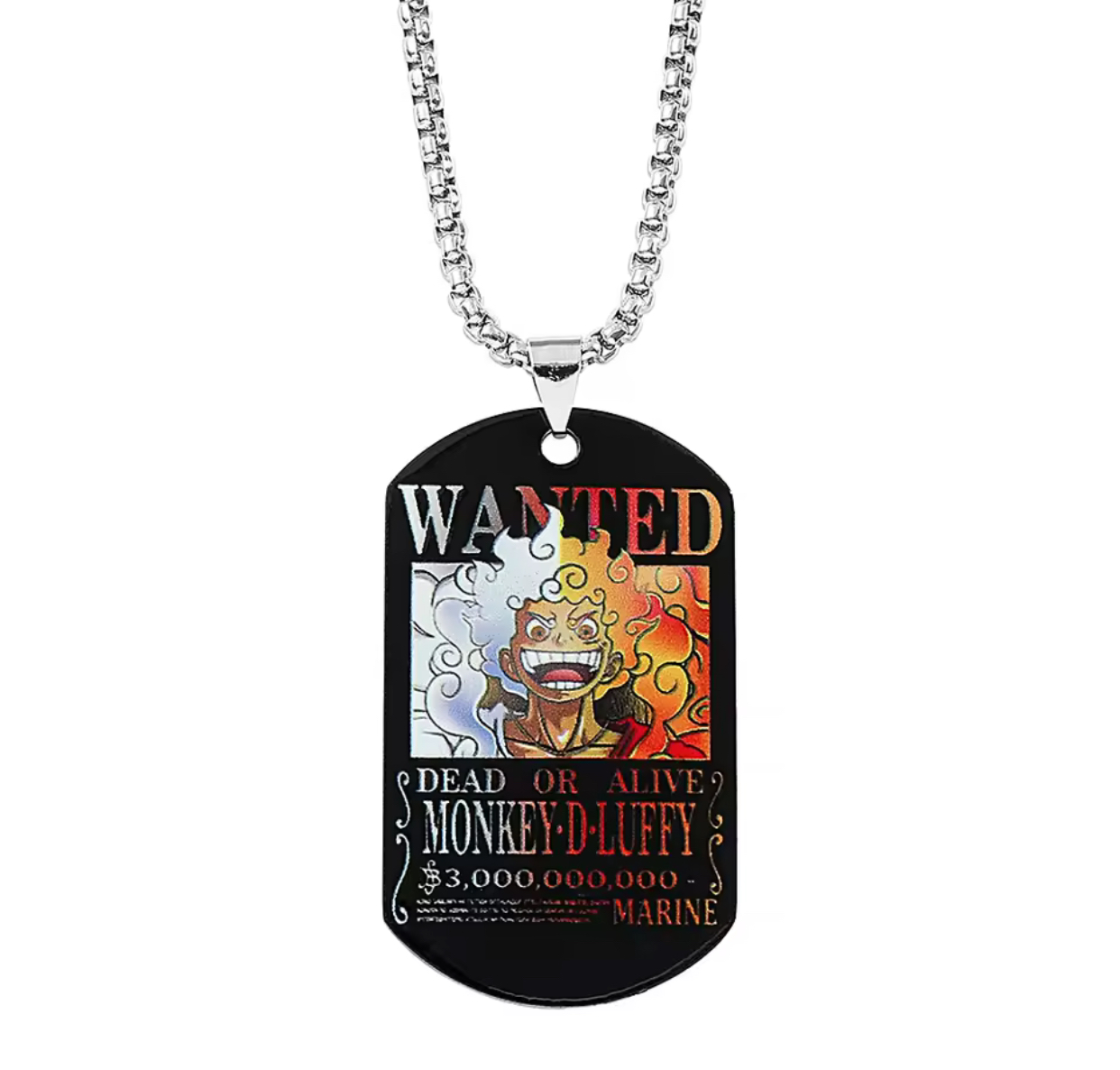 Luffy Gear 5 Wanted Poster Necklace