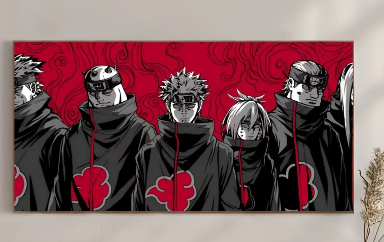 Akatsuki Squad Framed Canvas Print