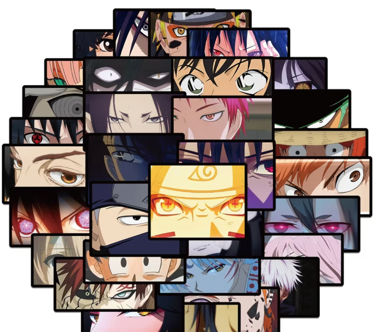 Anime Eyes Collage Sticker Sheet (40pcs)
