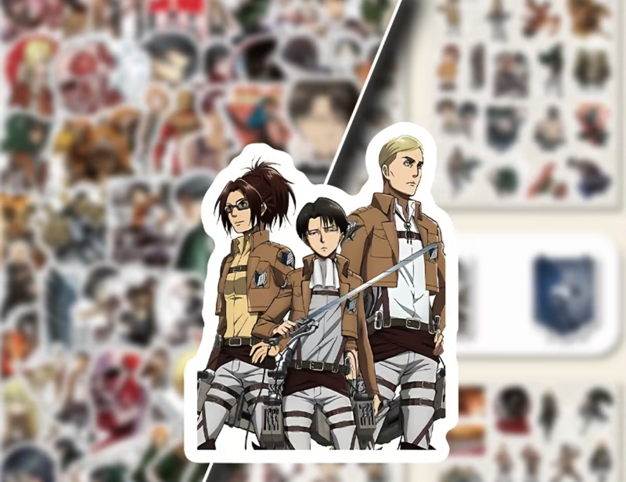 Attack on Titan Trio Sticker Sheet (100pcs)