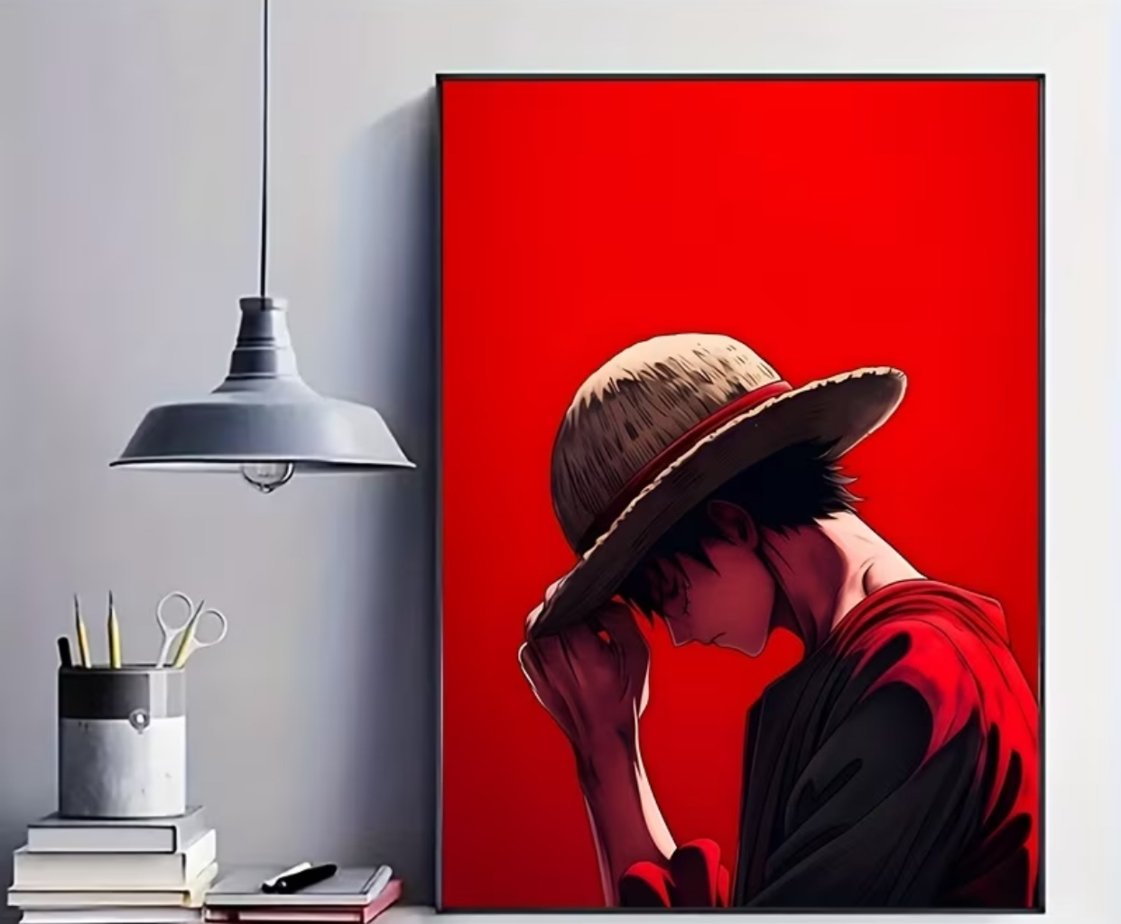 Luffy Straw Hat Red Poster